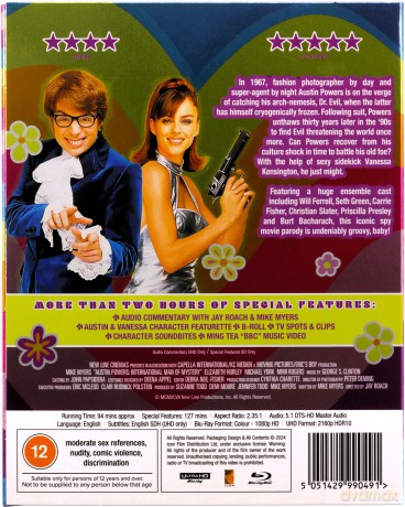 Austin Powers: International Man Of Mystery (Austin Powers: Agent specjalnej troski) (steelbook) [Blu-Ray 4K]+[Blu-Ray]