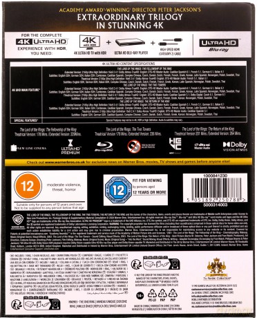 Władca Pierścieni Trylogia One Ring Collector's Edition [BOX] [9xBlu-Ray 4K]