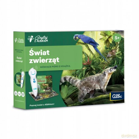 Czytaj z Albikiem. Zestaw Pióro + Świat Zwierząt [KSIĄŻKA]