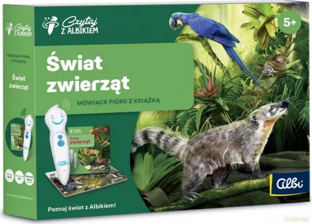 Czytaj z Albikiem. Zestaw Pióro + Świat Zwierząt [KSIĄŻKA]