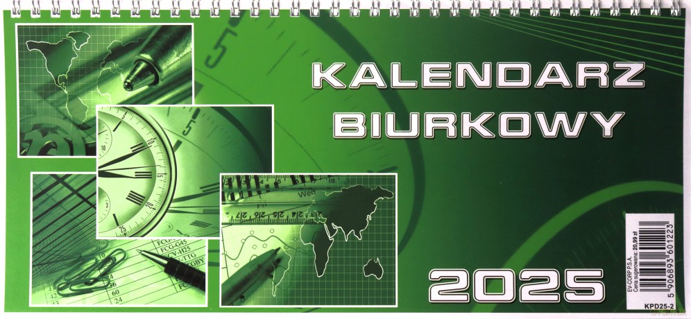 Kalendarz 2025 biurkowy poziom duży 1szt.mix [KALENDARZ]