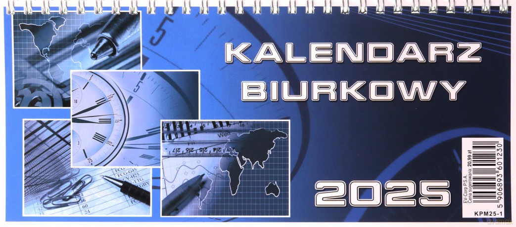 Kalendarz 2025 biurkowy poziom mały 1szt.mix [KALENDARZ]