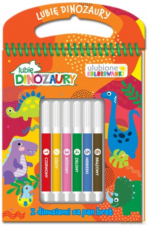 Z dinusiami za pan brat. Lubię Dinozaury. Ulubione kolorowanki [KSIĄŻKA]