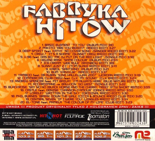 Fabryka Hitów Lato 2007 [CD]
