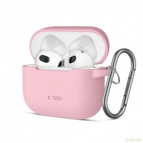 Etui Tech-Protect Silicone Hook na Apple AirPods 3 - różowe