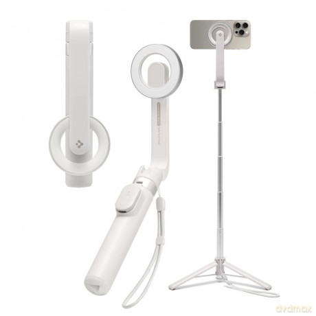 Selfie stick Spigen S571W MagSafe Bluetooth z tripodem - beżowy