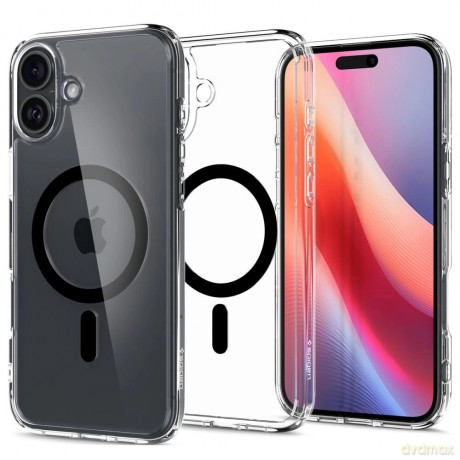 Spigen Ultra Hybrid MagSafe na iPhone 16 - czarne