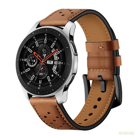 Pasek Tech-Protect Leather do Samsung Galaxy Watch 46mm - brązowy