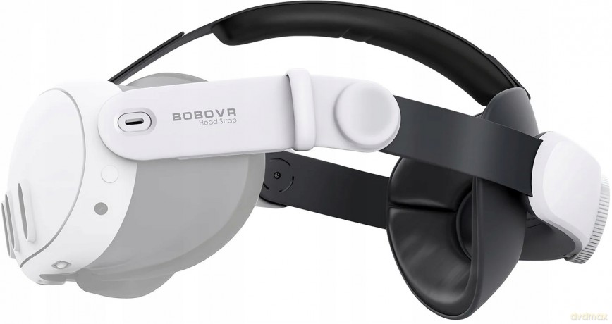 Pasek odciążający BoboVR M3 Mini do gogli VR Meta Quest 3 - biało-czarny