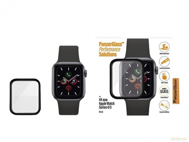 PanzerGlass Curved Apple Watch 4/5/6/SE 44mm Antibacterial czarny/black