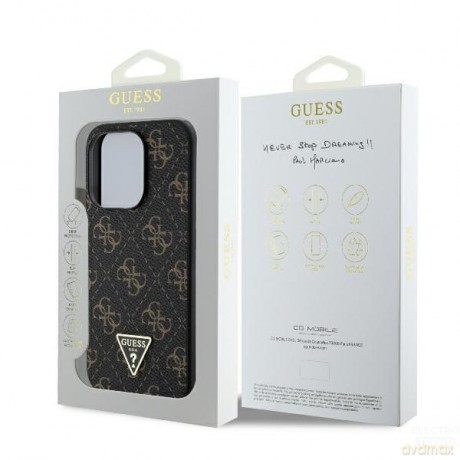 Etui Guess New 4G Triangle na iPhone 16 Pro Max - czarne