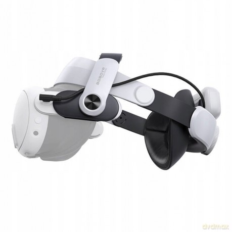 Pasek odciążający BoboVR M3 Pro do gogli VR Meta Quest 3 + bateria BoboVR B2 - biało-czarny