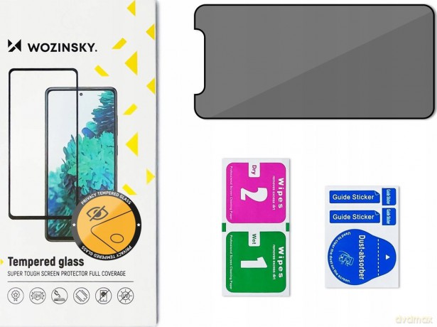 Szkło hartowane Wozinsky Privacy Glass prywatyzujące z filtrem anti-spy na iPhone 16 Pro Max