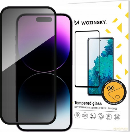 Szkło hartowane Wozinsky Privacy Glass prywatyzujące z filtrem anti-spy na iPhone 16 Pro Max