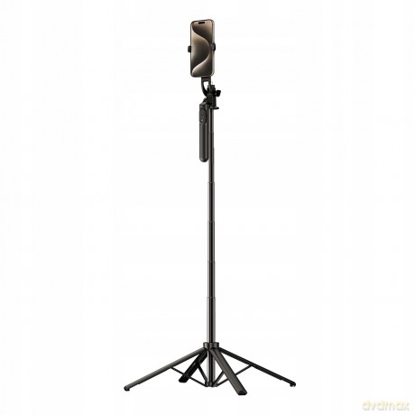 Selfie stick WH181-Y1S teleskopowy statyw 1.75m ze stopu aluminium z uchwytem na telefon - czarny