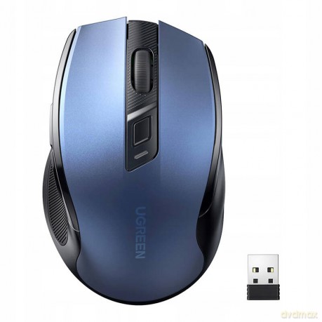 Mysz Ugreen MU006 optyczna bezprzewodowa USB 2.4GHz 4000 DPI - niebieska