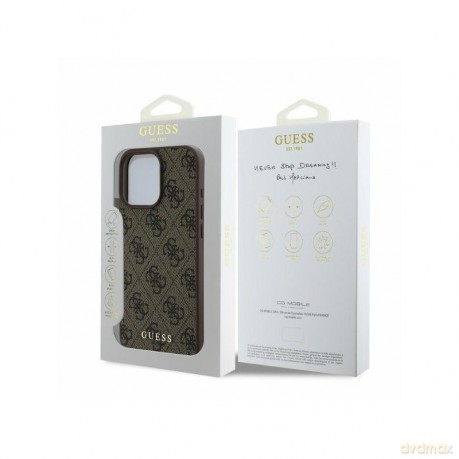 Etui Guess 4G Classic na iPhone 16 Pro - brązowe