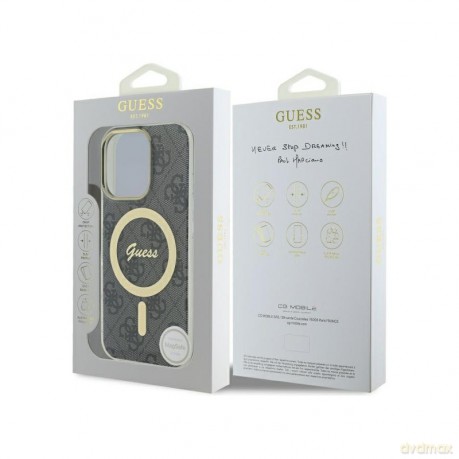 Etui Guess IML 4G MagSafe na iPhone 16 Pro - czarne
