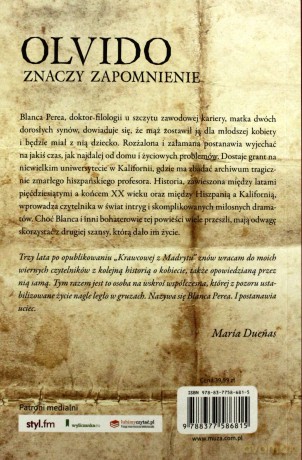 Olvido znaczy zapomnienie - Duenas Maria [KSIĄŻKA]