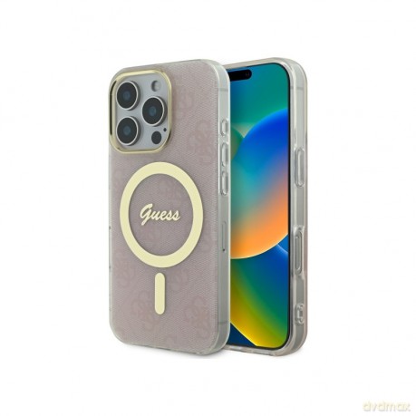 Etui Guess IML 4G MagSafe na iPhone 16 Pro Max - różowe