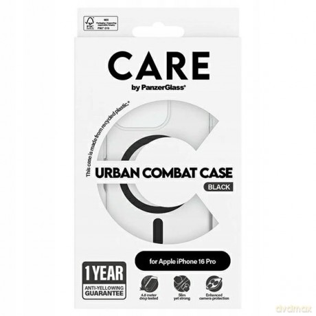 CARE by PanzerGlass Flagship Case iPhone 16 Pro 6.3"" czarny/black MagSafe 1346