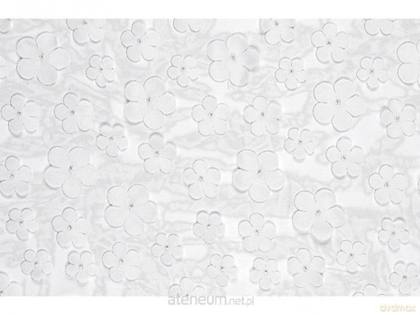 Bieżnik Kwiaty biały 26x500cm