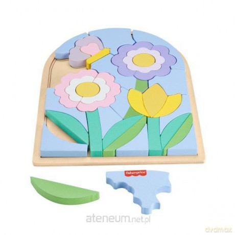 Fisher Price. Drewniane puzzle kwiaty