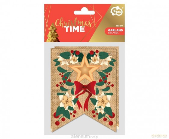 Girlanda Merry Christmas listki 10x13cm 250cm