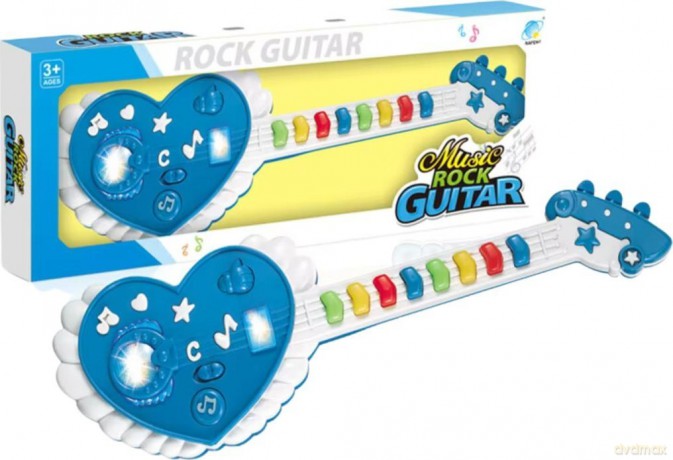 Gitara interaktywna dla dzieci niebieska