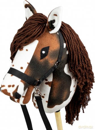 Hobby Horse Skippi. Koń na kiju gniado-srokaty