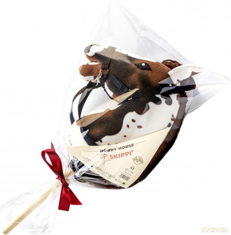 Hobby Horse Skippi. Koń na kiju gniado-srokaty
