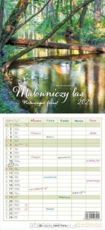 Kalendarz 2025 Malowniczy las [KALENDARZ]