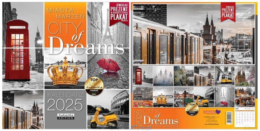 Kalendarz 2025 ścienny Classic City of Dreams [KALENDARZ]