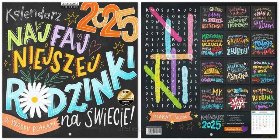 Kalendarz 2025 ścienny Classic Tablica rodzinki [KALENDARZ]