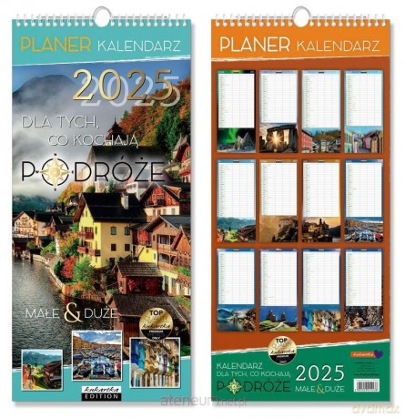 Kalendarz 2025 ścienny planer Podróże [KALENDARZ]