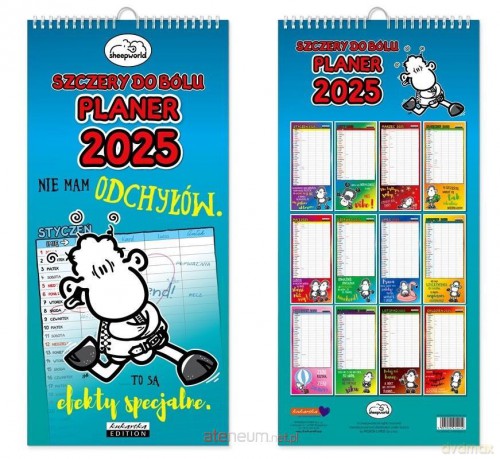 Kalendarz 2025 ścienny planer Sheepworld szczery [KALENDARZ]