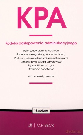 KPA. Kodeks postępowania administracyjnego w.14 [KSIĄŻKA]