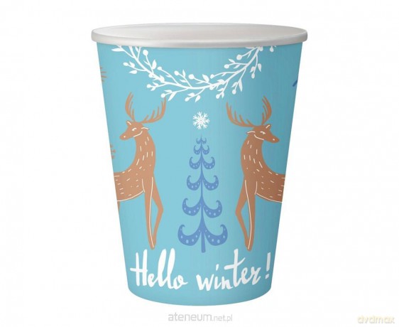 Kubeczki papierowe Hello Winter 250ml 6szt