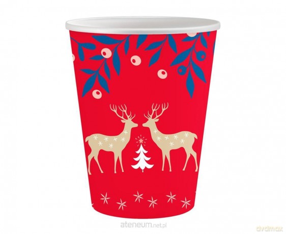 Kubeczki papierowe Let It Snow 250ml 6szt
