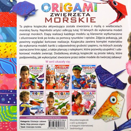 Moje pierwsze origami. Zwierzęta morskie - Marcelina Grabowska-Piątek [KSIĄŻKA]