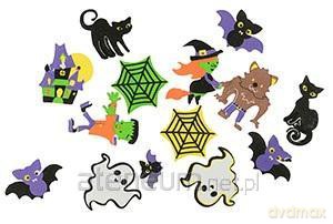 Naklejki piankowe z halloweenowym nadrukiem 45szt