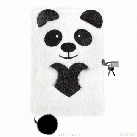 Pamiętnik pluszowy z kłódką Panda
