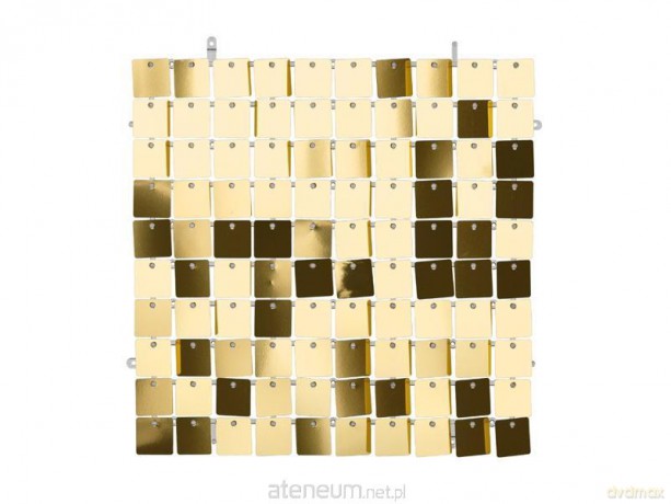 Panel cekinowy kwadraty złoty 30x30cm