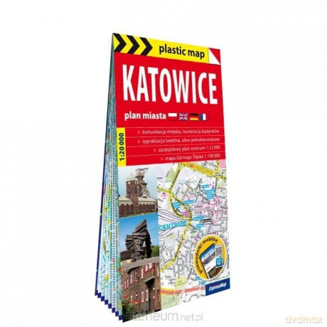 Plastic map Katowice 1:20 000