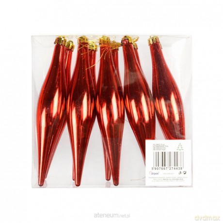 Sople w PVC czerwone 15cm 10szt