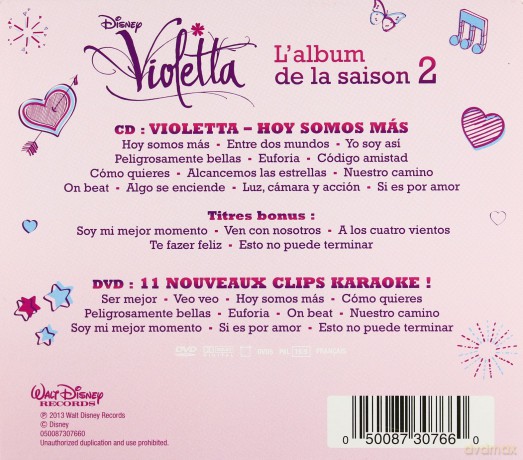 Violetta - l'Album de la Saison 2 soundtrack [CD]+[DVD]