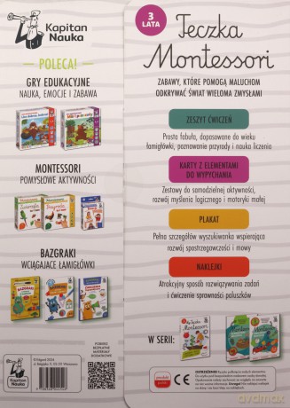 Teczka Montessori. 3 lata. Kapitan Nauka - Zuzanna Osuchowska [KSIĄŻKA]