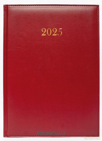 Terminarz 2025 tygodniowy A4 Divas z gąbką bordo [KALENDARZ]