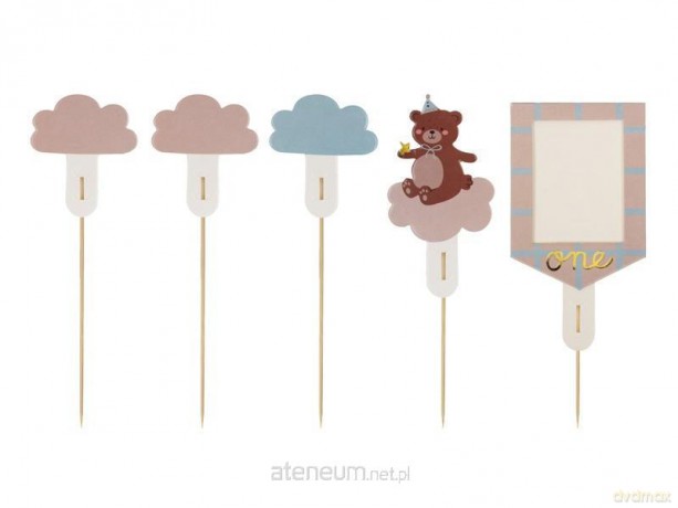 Toppery na tort Miś mix 12-14cm 5szt