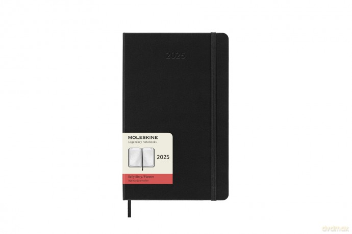 Kalendarz 2025 12M Moleskine L dzienny czarny 13x21 [KALENDARZ]
